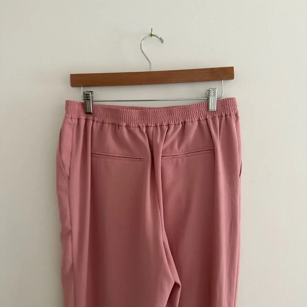 Anthropologie Mid Rise The Essential Pull On Trouser Pink S